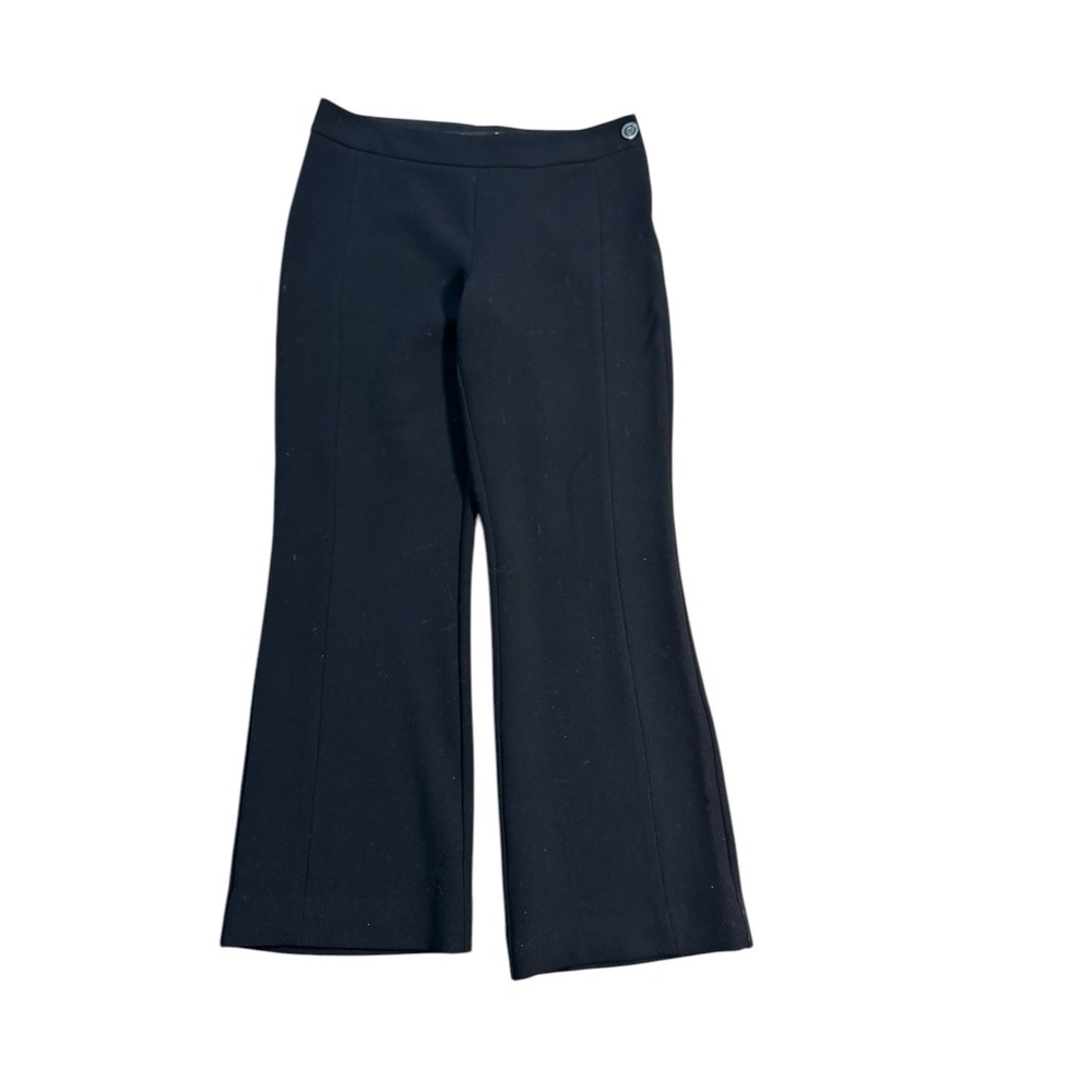 Iris Setlakwe Women Black Dress Pants Beautiful Stitch Detail‎ Down Leg Side Zip